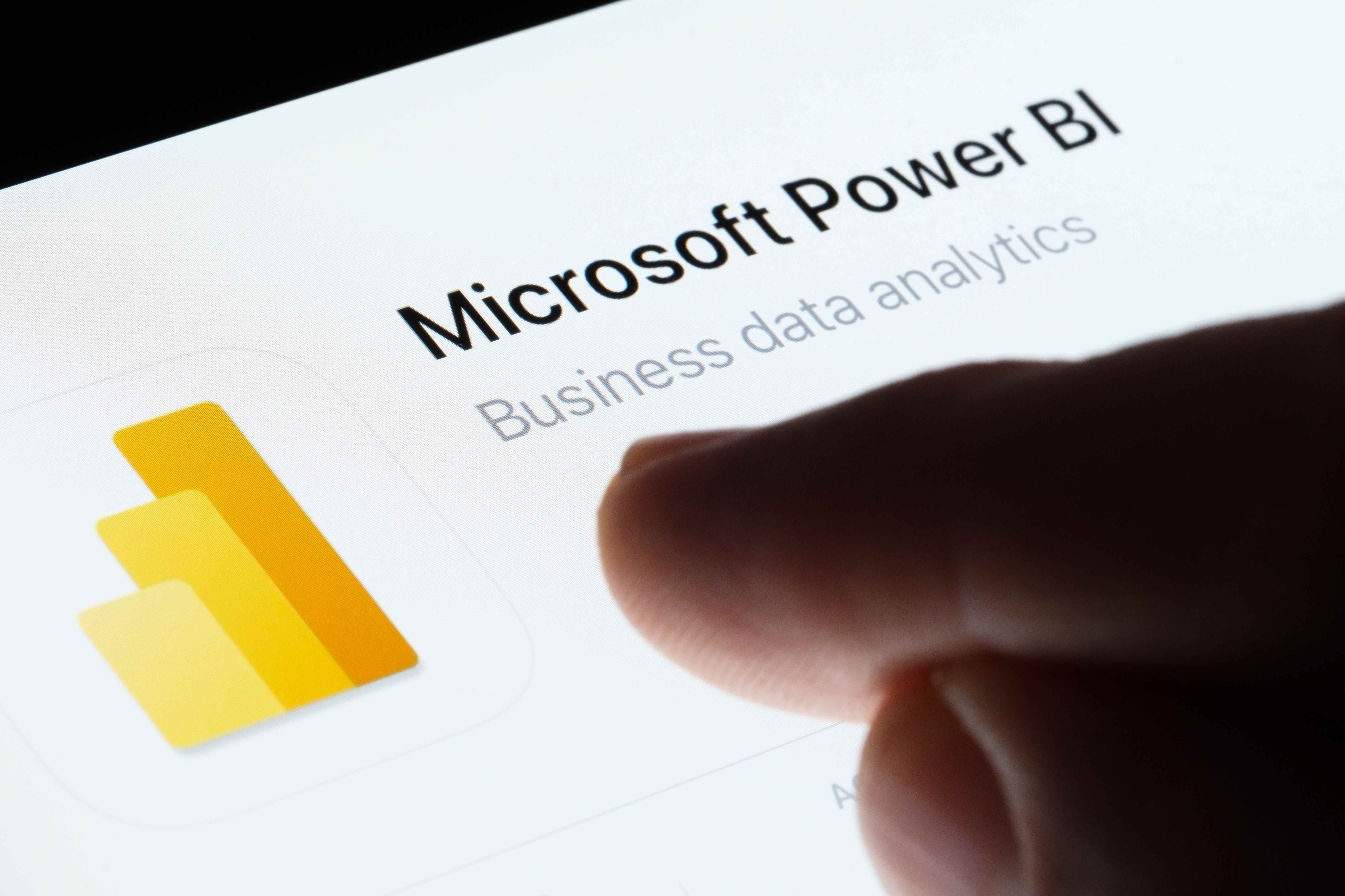 Microsoft Power BI app. Microsoft Power BI is an interactive data visualization software developed by Microsoft(2)