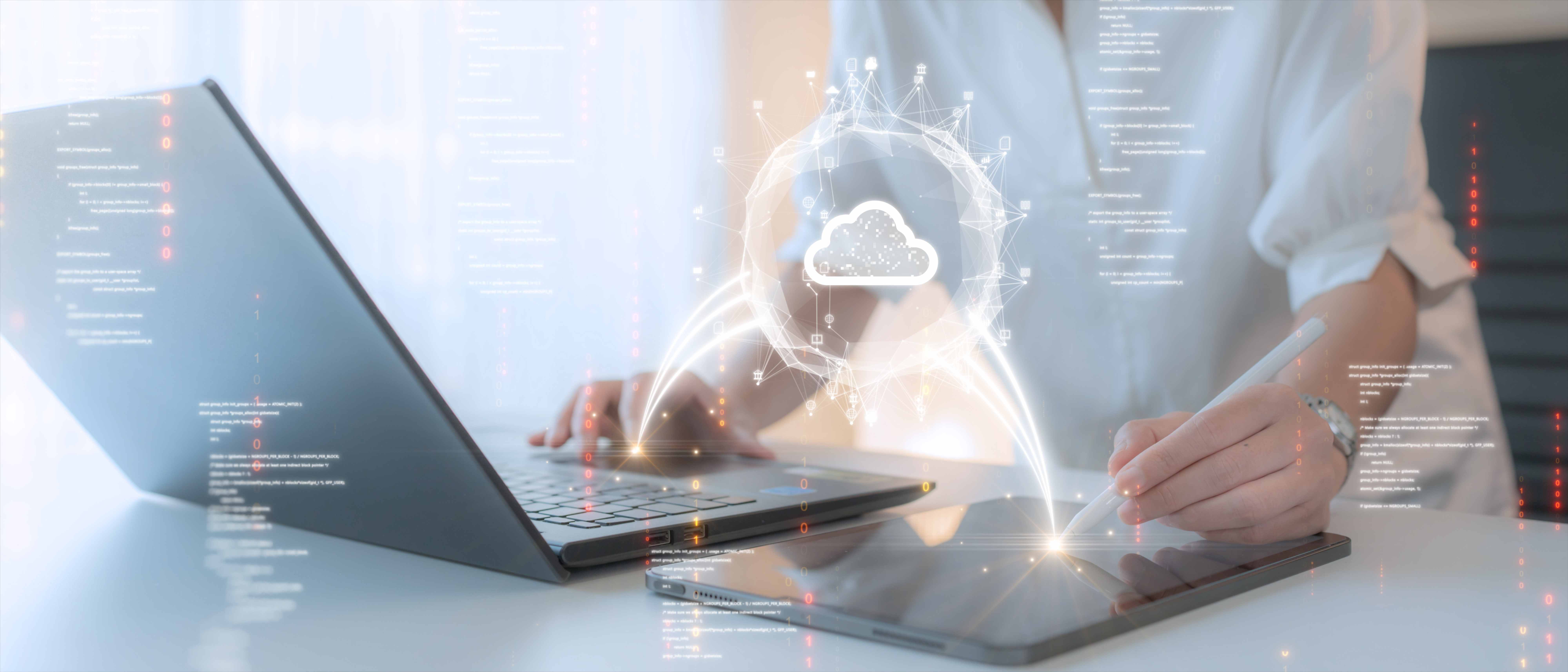 Programmers cooperating at IT company developing apps